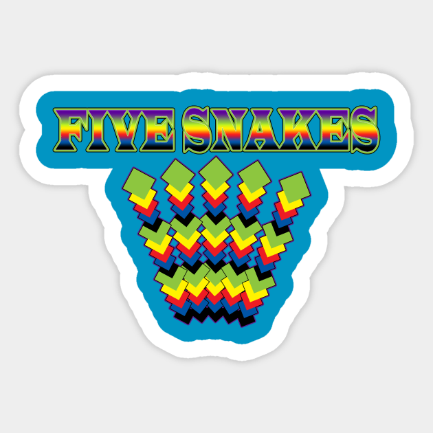 Five Snakes Sticker by momomoma